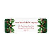 Christmas Green Kariert und Holly | Rücksendung (Vorne)