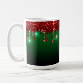 CHRISTMAS GREEN MIT RED HOLIDAY TROPFEN PATTERN KAFFEETASSE