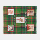 Christmas Green Navy Blue Tartan Kariertes Foto Fleecedecke (Vorderseite (Horizontal))