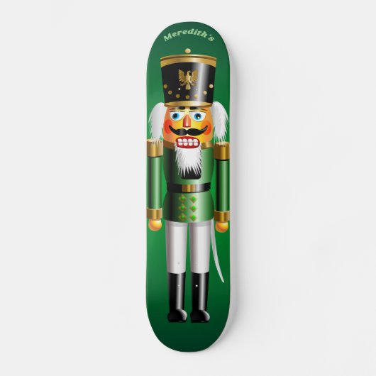 Christmas Green Nutcraker Toy Soldier Skateboard (Vorderseite)