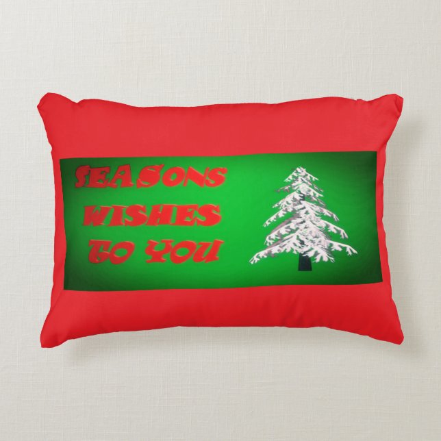 CHRISTMAS GREEN PILLOW DEKOKISSEN (Vorderseite)