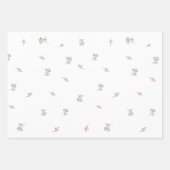 Christmas Green Pine Red Berry Pattern Geschenkpapier Set (Vorderseite 3)