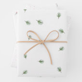 Christmas Green Pine Red Berry Pattern Geschenkpapier Set (Beispiel)