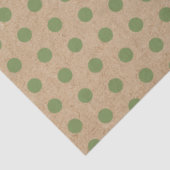 Christmas Green Polka Dots Kraft Seidenpapier (Ausschnitt)