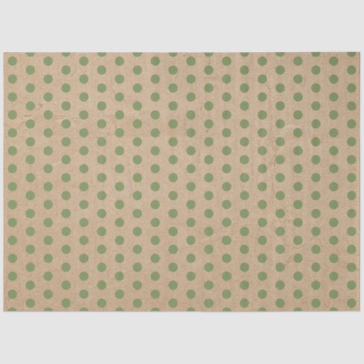 Christmas Green Polka Dots Kraft Seidenpapier (Vorderseite)