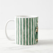 Christmas Green Stripes Teddy Bear Gifts Santa Kaffeetasse (Links)
