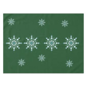 Christmas Green Tablecloth with Snowflake Pattern Tischdecke (Vorderseite (Horizontal))