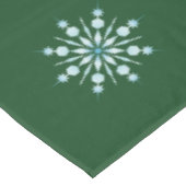 Christmas Green Tablecloth with Snowflake Pattern Tischdecke (Schrägansicht)