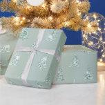 Christmas Green Trees Sparkle  Geschenkpapier<br><div class="desc">Grün holografisch mit funkelnd Weihnachtsbaumen.  Sparkle ist digital entworfen.</div>