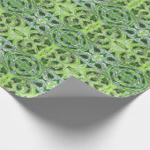 Christmas Green Vintag Lace Geschenkpapier (Ecke)