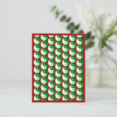 Christmas Green Yin & Yang Pattern Einladung (Stehend Vorderseite)