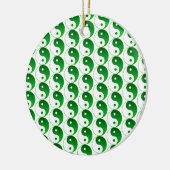Christmas Green Yin & Yang Pattern Keramikornament (Links)