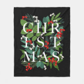 CHRISTMAS Greenery Berries Fleecedecke (Vorderseite)