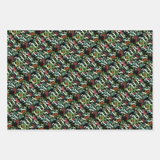 CHRISTMAS Greenery Berries Geschenkpapier Set (Vorderseite)