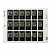 CHRISTMAS Greenery Berries Rede Adressaufkleber (Vorne)