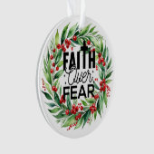 Christmas Greenery Bible Verse Black Typografy Ornament (Vorderseite)