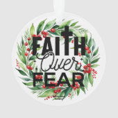 Christmas Greenery Bible Verse Black Typografy Ornament (Rückseite)