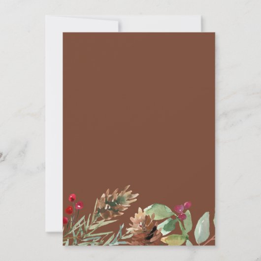 Christmas Greenery Circle Foto Joy (Rückseite)