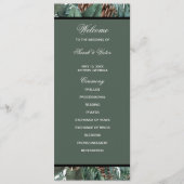 Christmas Greenery double side program card  Programm (Vorderseite)