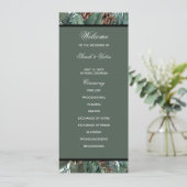 Christmas Greenery double side program card  Programm (Stehend Vorderseite)