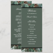 Christmas Greenery double side program card  Programm (Vorne/Hinten)