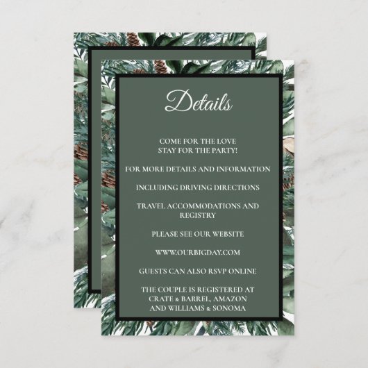 Christmas Greenery Enclosure Card Details Begleitkarte (Vorne/Hinten)