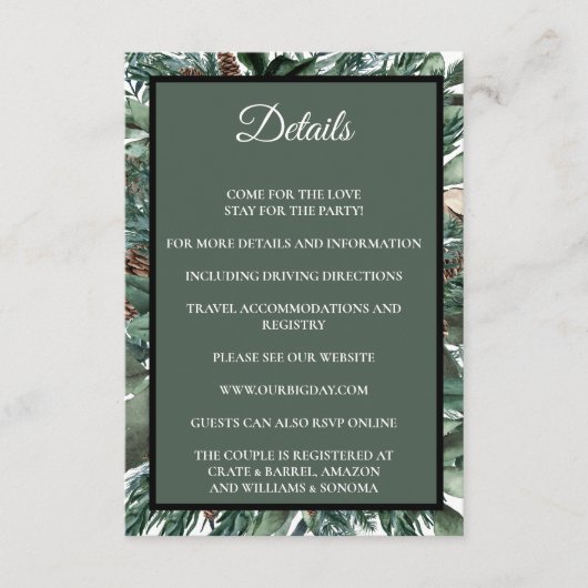 Christmas Greenery Enclosure Card Details Begleitkarte (Vorderseite)