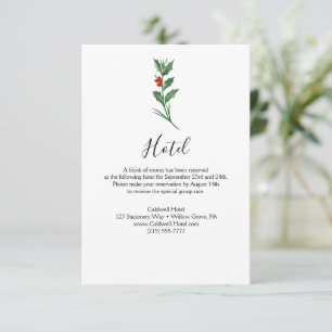Christmas Greenery Hotel Card Begleitkarte