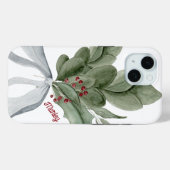 Christmas Greenery Mistletoe Personalisiertes Skri Case-Mate iPhone Hülle (Rückseite (Horizontal))