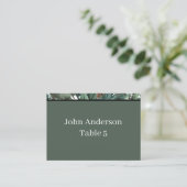 Christmas Greenery Place Card Platzkarte (Stehend Vorderseite)