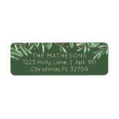 Christmas Greenery Red Berries Dark Green Address (Vorne)