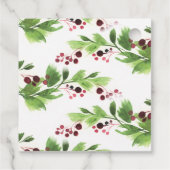 Christmas Greenery Red Berries Geschenkanhänger (Rückseite)