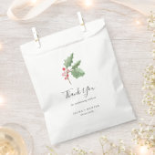 Christmas Greenery & Red Berry Vielen Dank für Ihr Geschenktütchen (Ausgeschnitten)