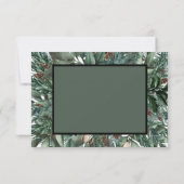 Christmas Greenery RSVP card Karte (Rückseite)
