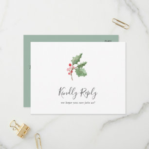 Christmas Greenery Song Request UAWG Postcard Einladungspostkarte