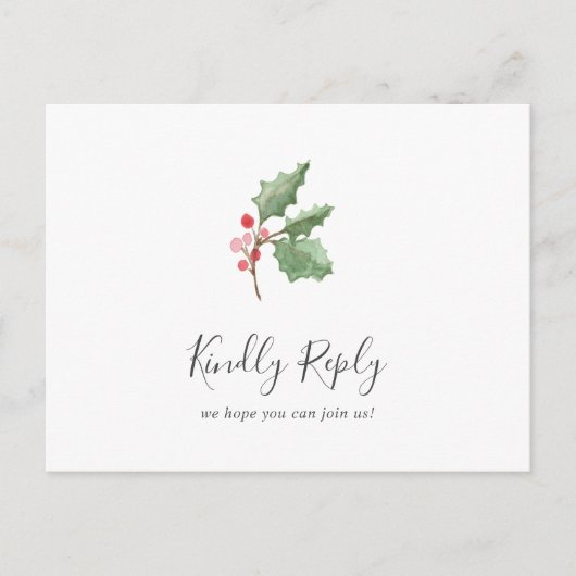 Christmas Greenery Song Request UAWG Postcard Einladungspostkarte (Vorderseite)