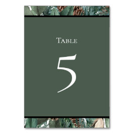 Christmas Greenery Table Number Card Tischnummer