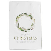 Christmas Greenery Wreath Mittlere Geschenktüte (Vorderseite)
