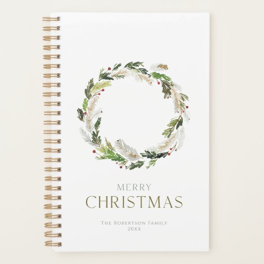 Christmas Greenery Wreath Planer (Vorderseite)