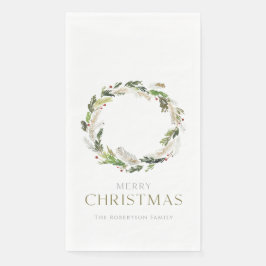 Christmas Greenery Wreath Serviette