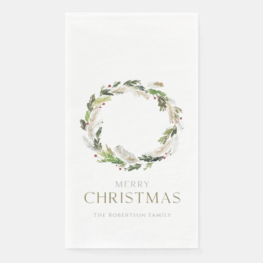 Christmas Greenery Wreath Serviette (Vorderseite)