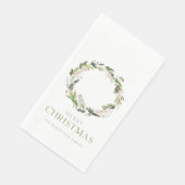 Christmas Greenery Wreath Serviette (Ecke)