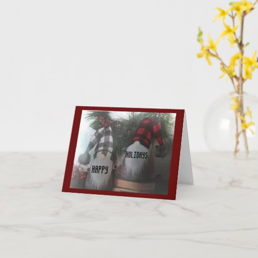 CHRISTMAS GREETEN "GNOME STYLE" UND SO NIEDLICH! K KARTE (Gelbe Blume)