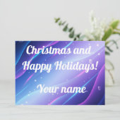 Christmas greeting beautiful  feiertagskarte (Stehend Vorderseite)