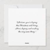 Christmas Greeting Card Feiertagskarte (Rückseite)