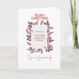 Christmas Greeting Card-matthew1:21 Karte