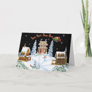 Christmas,greeting,card,Santa,reindeer,rabbit Feiertagskarte