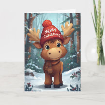 Christmas Greeting Moose 