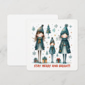 Christmas Greeting Postcard Feiertagskarte (Vorne/Hinten)