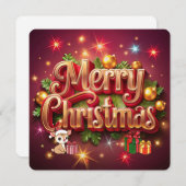 Christmas Greeting Postcard Feiertagskarte (Vorne/Hinten)